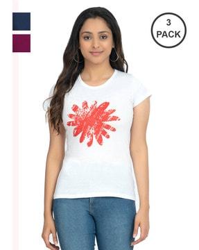 pack of 3 graphic print t-shirts