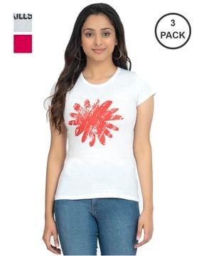 pack of 3 graphic print t-shirts