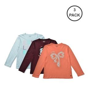 pack of 3 graphic print tops