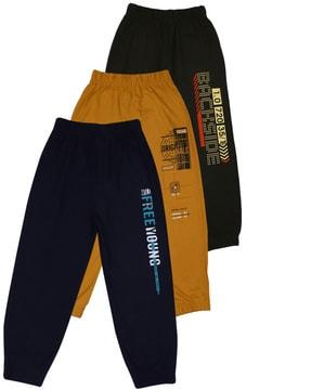 pack of 3 graphic print track pants