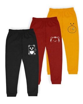 pack of 3 graphic print track pants