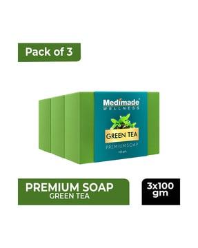 pack of 3 green tea premium soaps