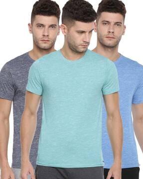 pack of 3 heathered crew-neck t-shirts