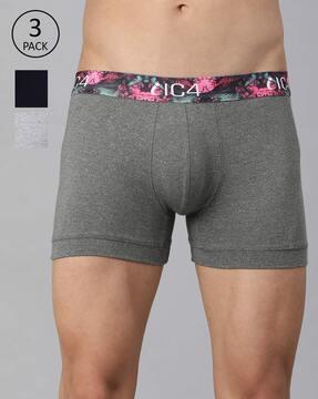 pack of 3 heathered trunks