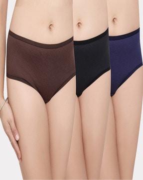 pack of 3 hipster panties with elasticated waist