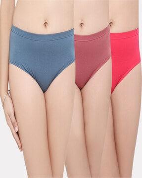 pack of 3 hipster panties with elasticated waist