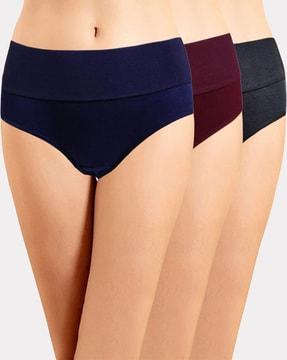 pack of 3 hipster panties with elasticated waist