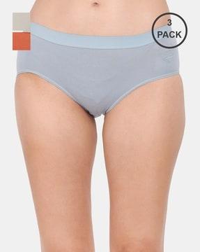 pack of 3 hipsters with elasticated waist
