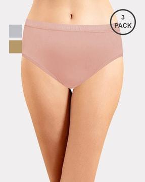 pack of 3 hipsters with elasticated waistband