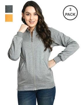 pack of 3 jackets with zip closure