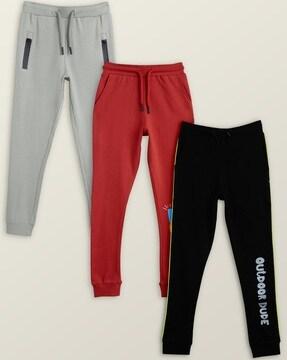 pack of 3 joggers with elasticated waist