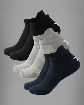 pack of 3 knitted ankle-length socks