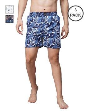 pack of 3 leaf print boxers