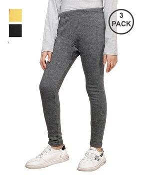pack of 3 leggings with elasticated waistband