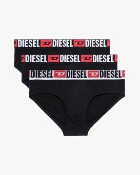 pack of 3 logo print briefs