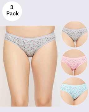 pack of 3 low-rise printed hipster panties