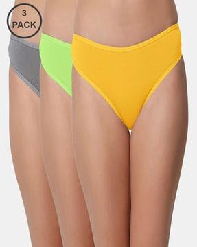 pack of 3 low-rise thongs