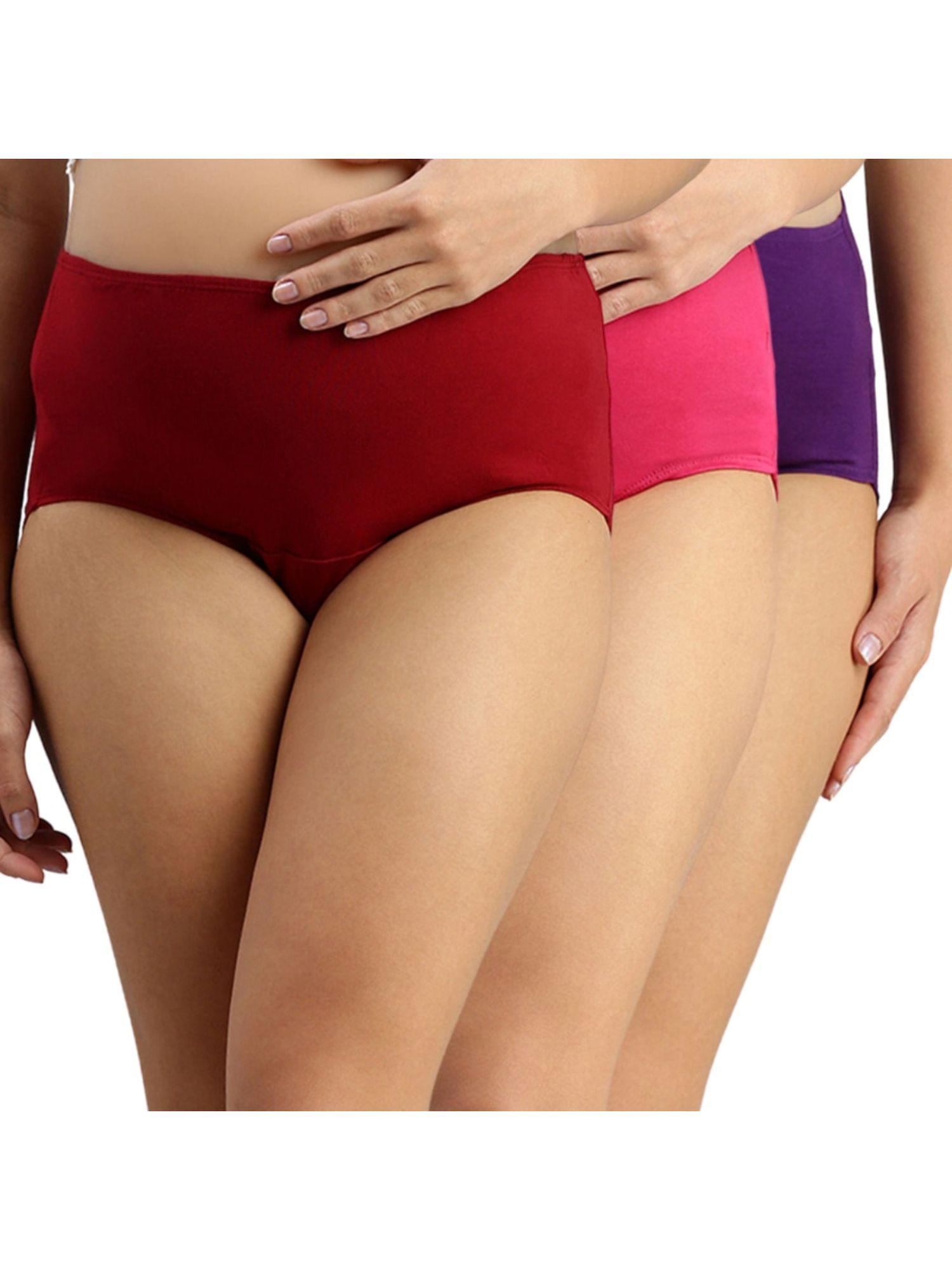 pack of 3 maternity hygiene panties - multi-color