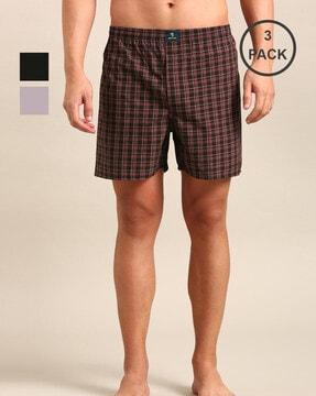 pack of 3 men boxers with elasticated waist