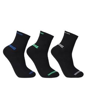 pack of 3 men colorblock ankle-length socks