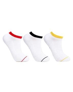 pack of 3 men colorblock ankle-length socks