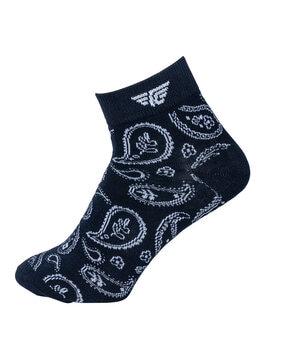 pack of 3 men logo print ankle-length socks