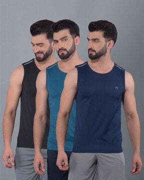 pack of 3 men regular fit round-neck t-shirts