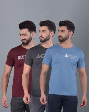 pack of 3 men regular fit round-neck t-shirts