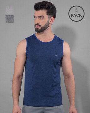 pack of 3 men regular fit round-neck t-shirts