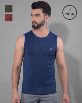 pack of 3 men regular fit round-neck t-shirts