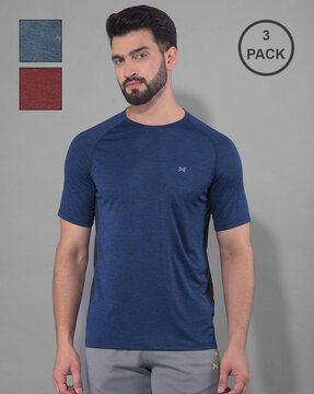 pack of 3 men regular fit round-neck t-shirts