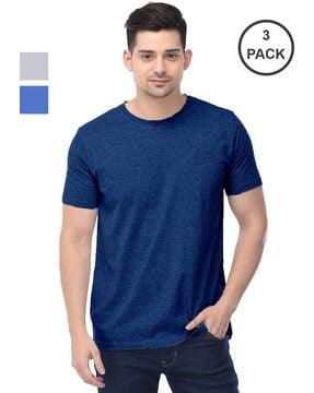 pack of 3 men regular fit round-neck t-shirts