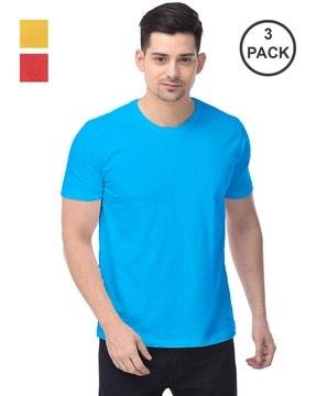 pack of 3 men regular fit round-neck t-shirts