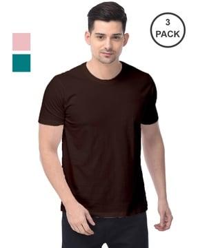 pack of 3 men regular fit round-neck t-shirts