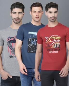 pack of 3 men regular fit t-shirt with short sleeves