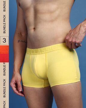 pack of 3 men regular fit trunks with elasticated waist