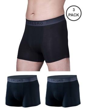 pack of 3 men regular trunks with elasticated waist