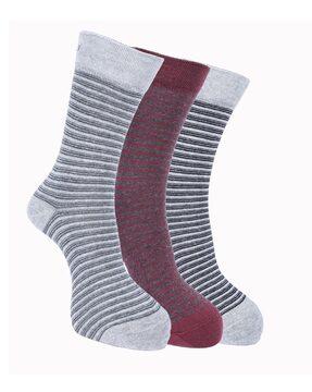 pack of 3 men striped mid-calf length socks