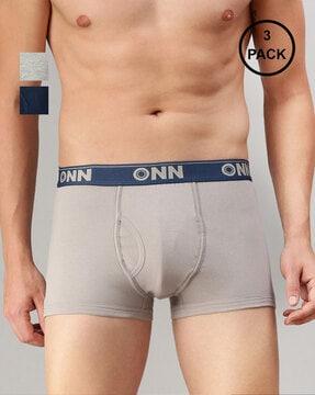 pack of 3 men trunks with elasticated waist