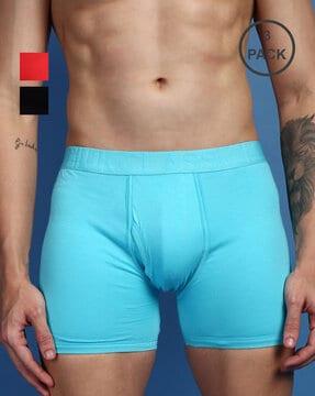 pack of 3 men trunks with elasticated waistband