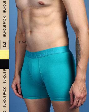 pack of 3 men trunks with elasticated waistband