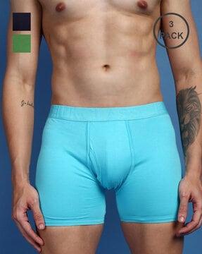 pack of 3 men trunks with elasticated waistband