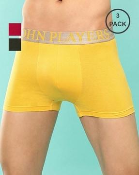 pack of 3 men trunks with elasticated waistband