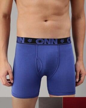 pack of 3 men trunks with logo waistband