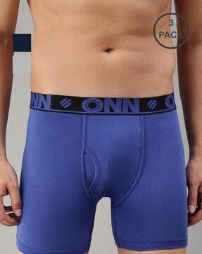 pack of 3 men trunks with logo waistband