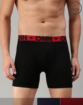 pack of 3 men trunks with logo waistband