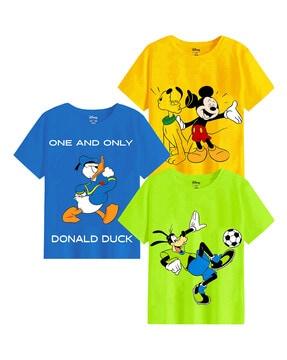 pack of 3 micky mouse print t-shirts