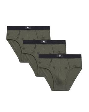 pack of 3 micro-print briefs