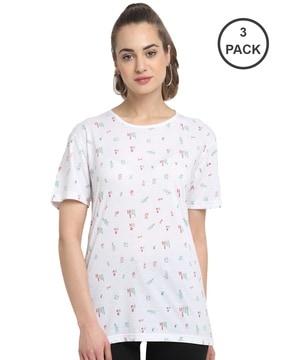 pack of 3 micro print t-shirt