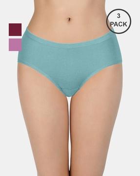 pack of 3 mid-rise cotton hipster briefs